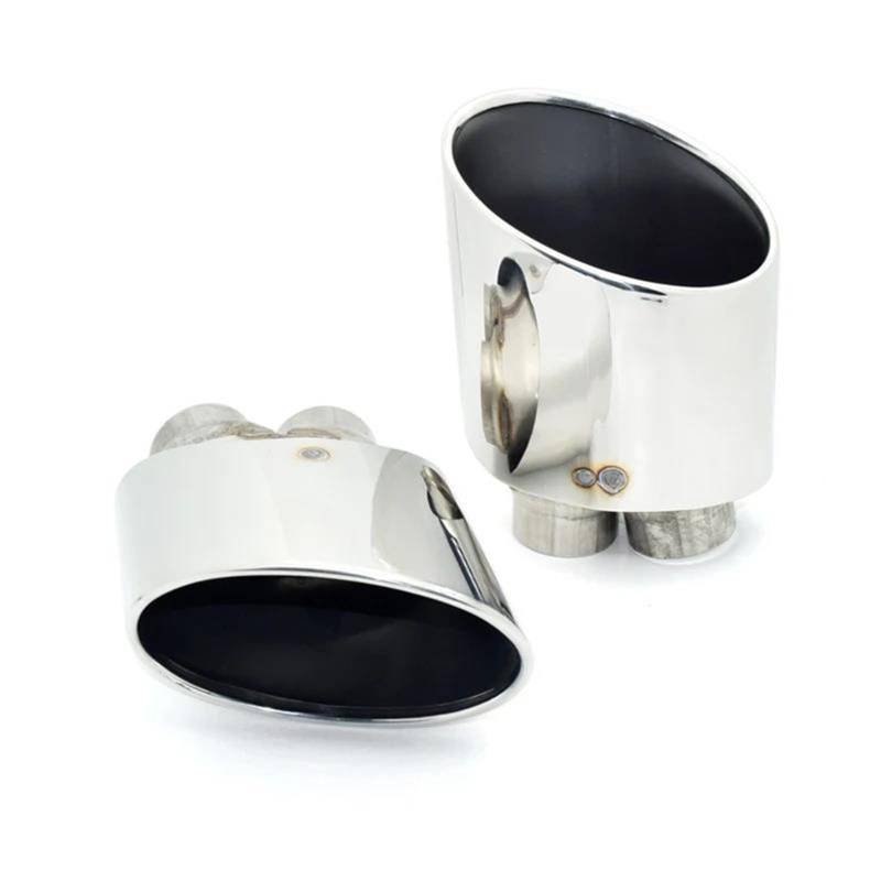 Auspuffblenden Auto-Auspuffblende Für RS3 RS4 RS4 RS5 RS6 Für S3 S4 S5 S6 Doppelte Innere Schalldämpferspitze Auspuffanlage Auspuffrohrdüse Endrohrblende(Silber) von ZSKSJHSJ