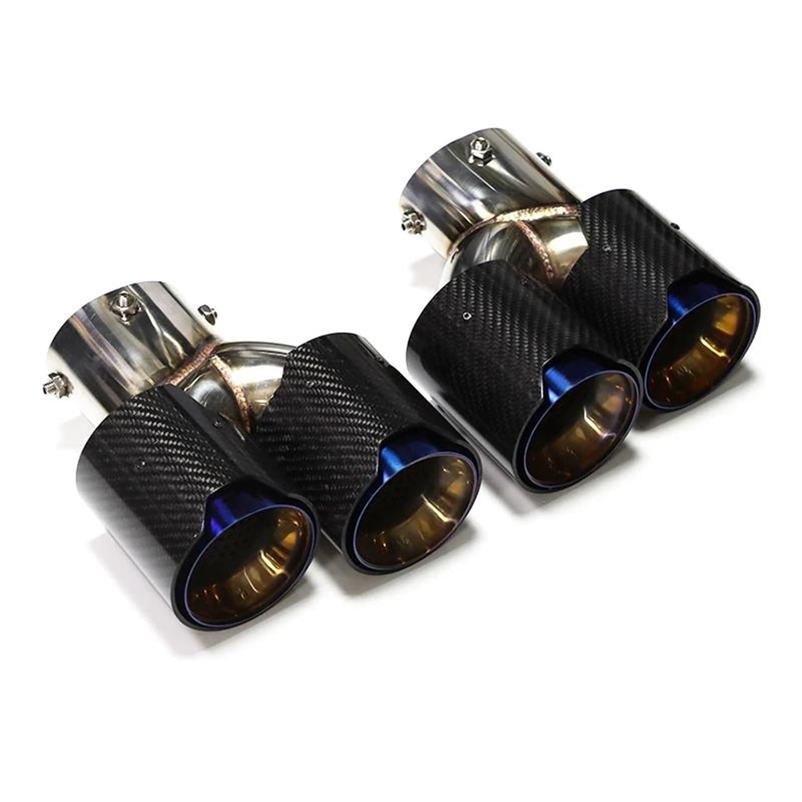 Auspuffblenden Auto Quad Auspuff Tipp Für M240i G42 2019 2020 2021 2022 + Carbon Faser Schalldämpfer Spitze Düse Endrohr Auspuff Endrohrblende(Carbon F) von ZSKSJHSJ
