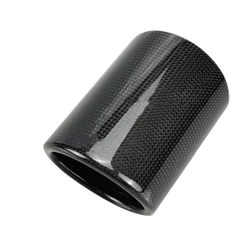 Auspuffblenden Auto Universal Auspuffrohr Carbon Fiber Abdeckung Auspuff Schalldämpfer Rohr Spitze Fall Auspuff Spitze Gehäuse Endrohrblende(Glossy Outlet 101mm) von ZSKSJHSJ