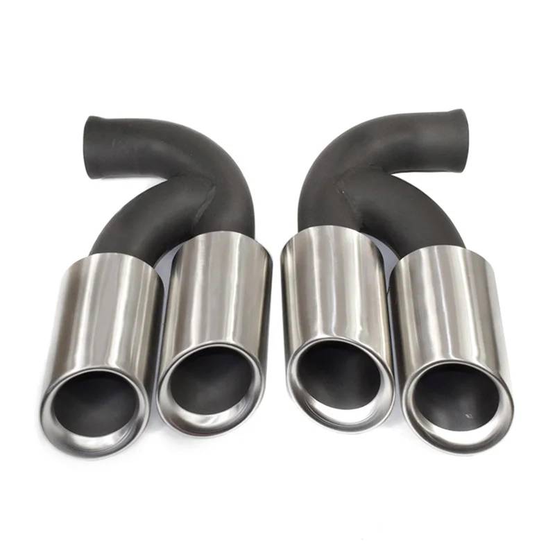 Auspuffblenden Für Cayenne 2011-2014 Auspuff Modifikation Upgrade Quad Endrohr 304 Edelstahl Schalldämpfer Spitze Düse Endrohrblende(Silver A Short) von ZSKSJHSJ