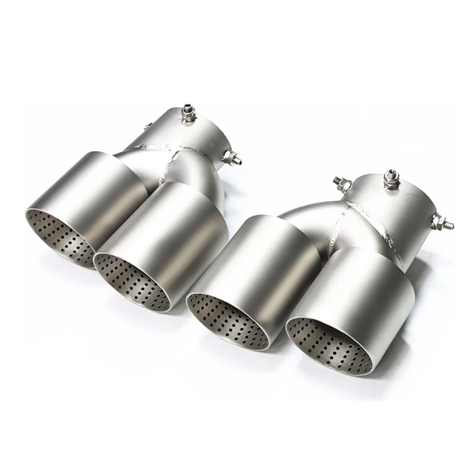 Auspuffblenden Für Für M340i G20 G21 Für M240i G22 Für M440i G42 Schalldämpfer Endrohr Verbesserte Vier Outlet Abgasanlage Endrohrblende(Silver A) von ZSKSJHSJ