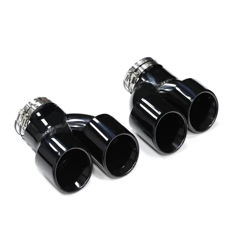 Auspuffblenden Für G20 G21 Für M340i Für MPE G42 Für M440i G22 Für M240i Upgrade Dual Outlet Quad Sport Endrohr Schalldämpfer Exha Endrohrblende(Black A) von ZSKSJHSJ