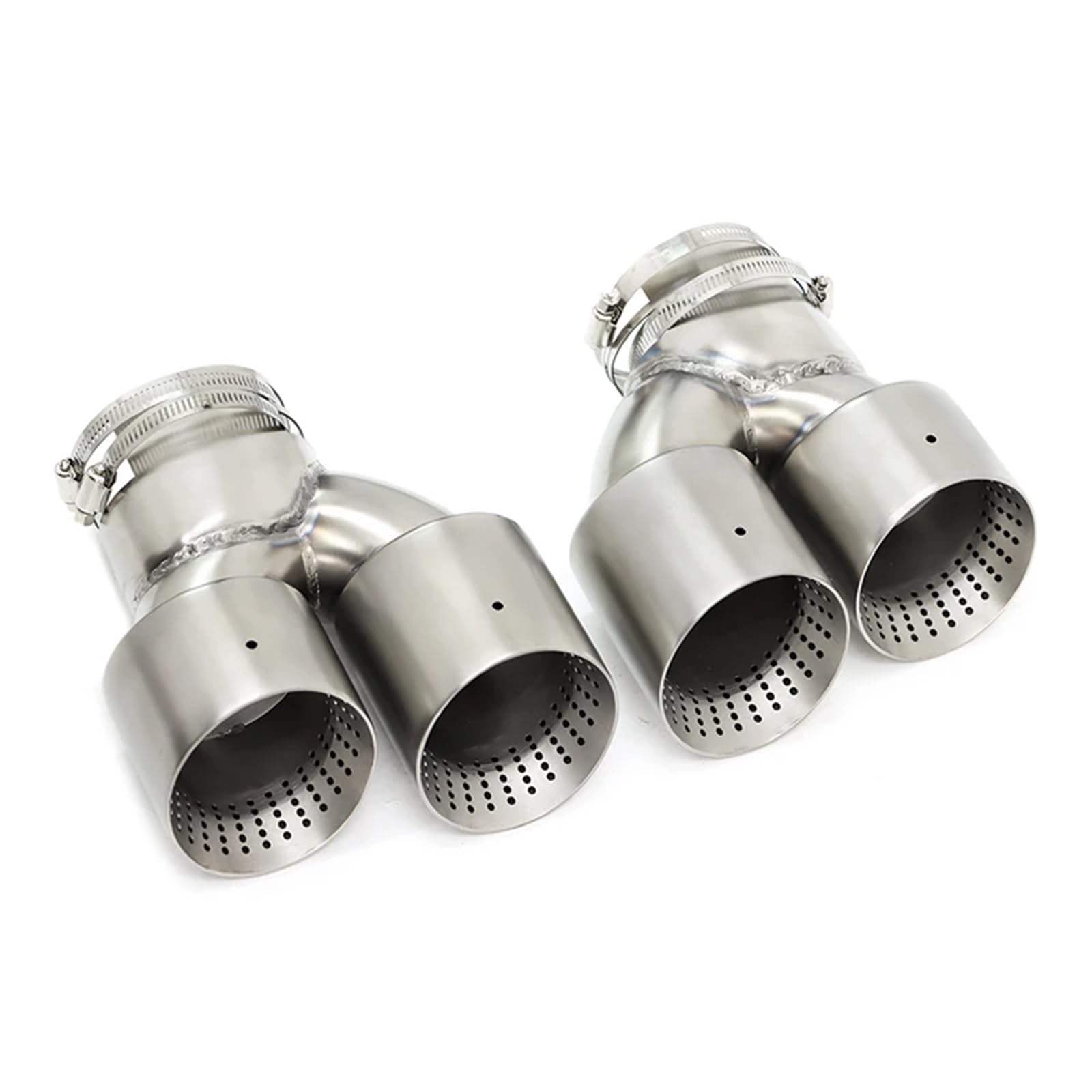 Auspuffblenden Für G20 G21 Für M340i Für MPE G42 Für M440i G22 Für M240i Upgrade Dual Outlet Quad Sport Endrohr Schalldämpfer Exha Endrohrblende(Silver A) von ZSKSJHSJ