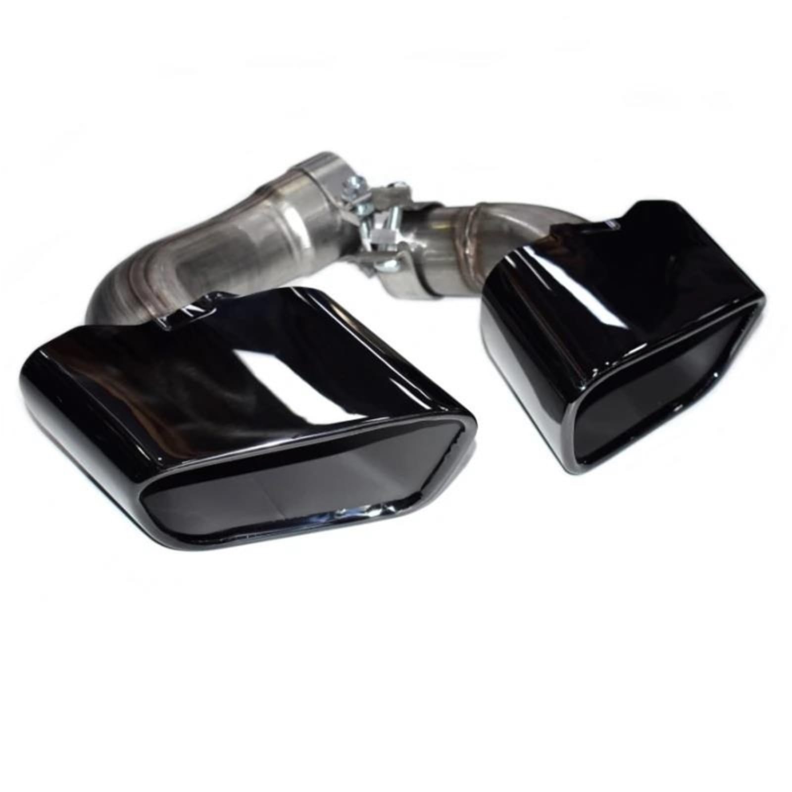 Auspuffblenden Für X5 F15 X6 F16 Für MT Quadratische Mund Auspuffrohr Endrohr 304 Edelstahl Spitze Schwarz Auspuff Kopf Düse Endrohrblende(Schwarz) von ZSKSJHSJ