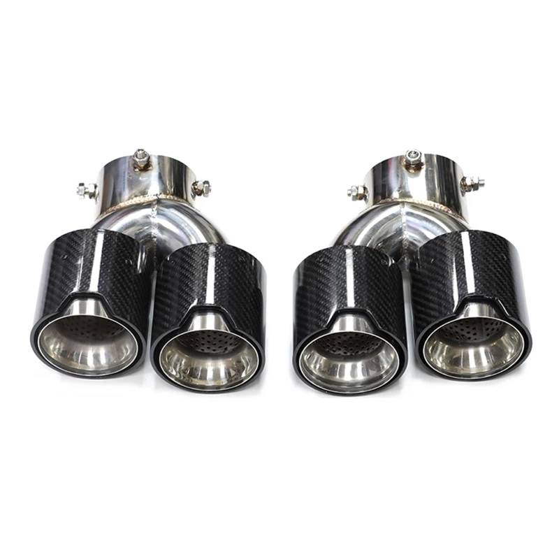 Auspuffblenden Quad Auto Auspuff Endrohr Für G20 G21 Für M340i Auspuff 304 Edelstahl Schalldämpfer Spitze Düse Endrohrblende(Carbon B) von ZSKSJHSJ