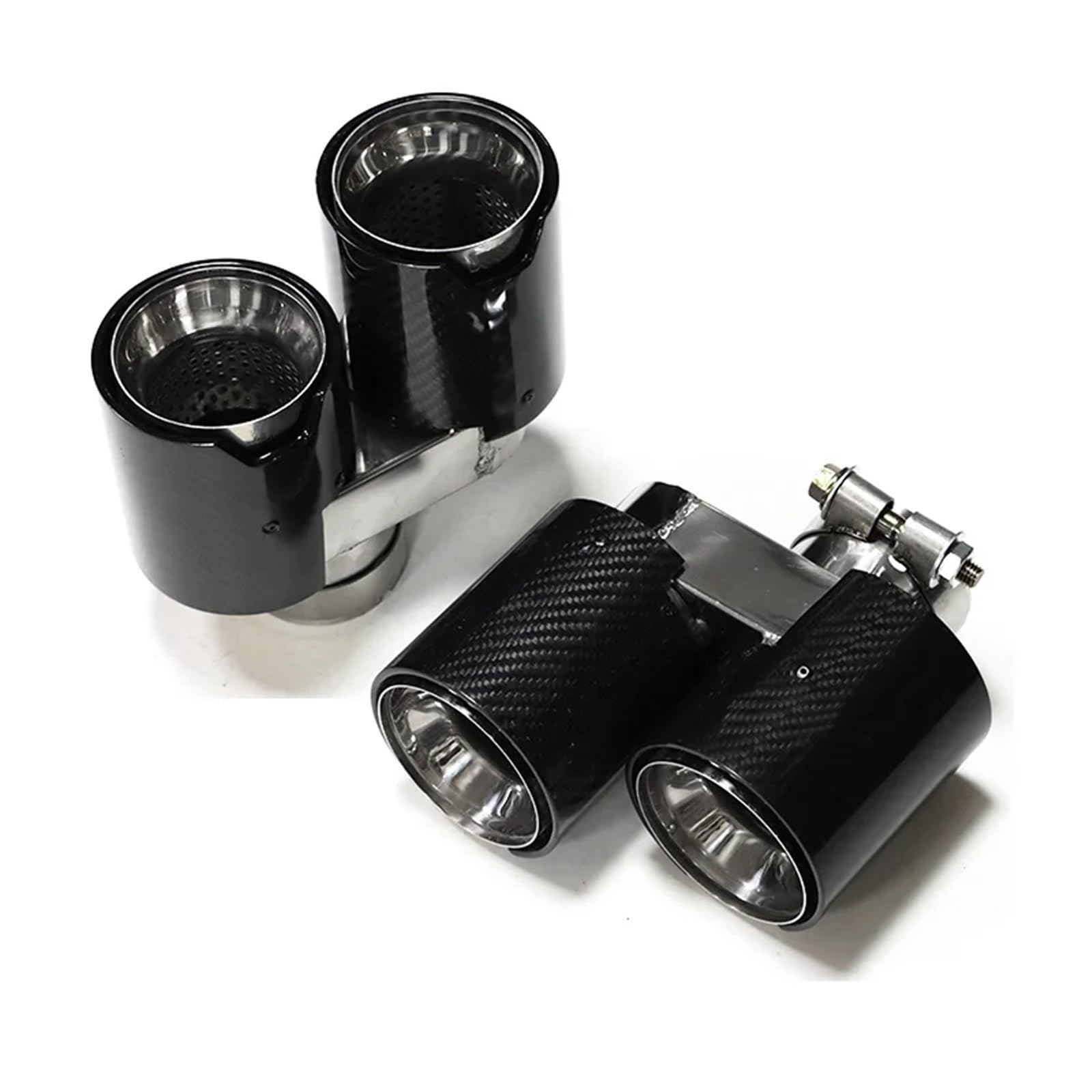 Auspuffblenden Quad Auto Auspuff Tipp Für G22 G23 G26 420i 425i 430i Schwarz Endrohr Auspuff System Schalldämpfer Endrohrblende(Carbon D) von ZSKSJHSJ