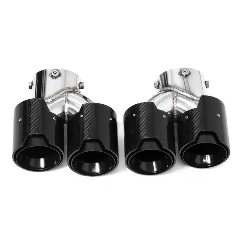 Auspuffblenden Quad-Auto-Auspuffrohr Kohlefaser-Auspuffspitze Für G20 G21 Für M340i 2019 2020 2021+ Schalldämpferspitze Endrohr-Abgassystem Endrohrblende(Black A) von ZSKSJHSJ