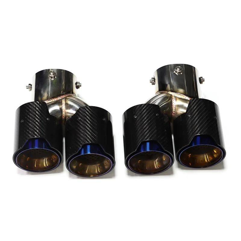 Auspuffblenden Quad-Auto-Auspuffrohr Kohlefaser-Auspuffspitze Für G20 G21 Für M340i 2019 2020 2021+ Schalldämpferspitze Endrohr-Abgassystem Endrohrblende(Black I) von ZSKSJHSJ