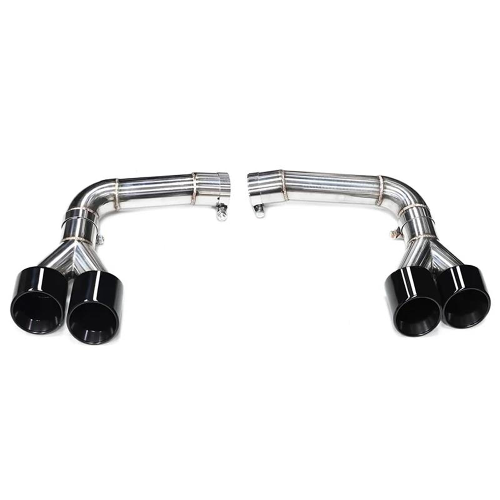 Auspuffblenden Quad Carbon Fiber Auspuff Spitze Für 2019-2023 Für Q8 Schalldämpfer Spitze Auspuff System Endrohr Tunning Düse Endrohrblende(Schwarz) von ZSKSJHSJ