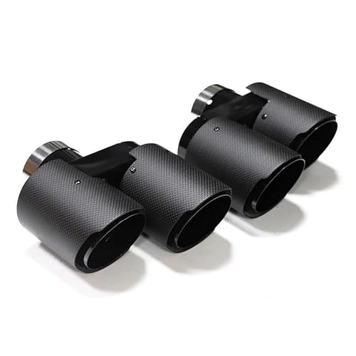 Auspuffblenden Quad Carbon Fiber Auspuff Tipp Für G20 G21 330i 320d 330d 325i Schalldämpfer Spitze Auspuff Düse Auspuffrohr 2.5'' Zoll Endrohr Endrohrblende(Carbon B) von ZSKSJHSJ