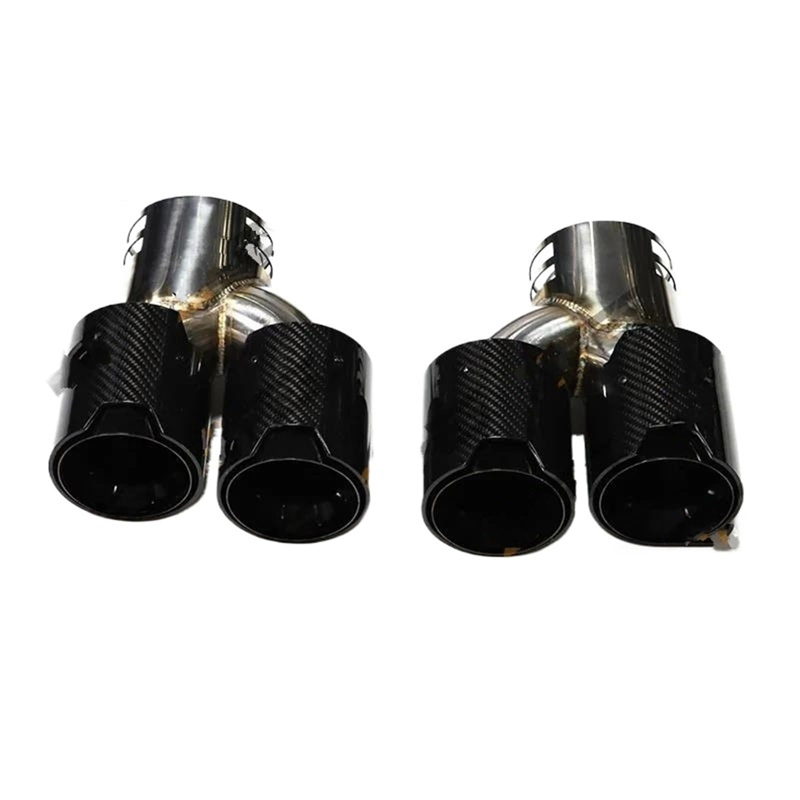 Auspuffblenden Quad Carbon Fiber Auspuff Tipp Für G22 G23 Für M440i 2021 2022 Dual Auspuffrohr Schalldämpfer Spitze Auspuff System Düse Endrohr Endrohrblende(Carbon look K) von ZSKSJHSJ