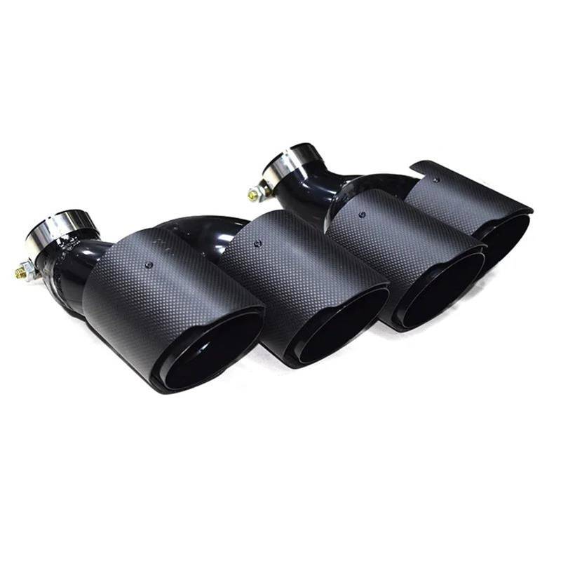 Auspuffblenden Quad Carbon Fiber Auto Auspuffblende Für A6 A7 C8 2020+ Schalldämpfer Spitze Auspuffanlage Düse Endrohr Spitzen Endrohrblende(Carbon B) von ZSKSJHSJ