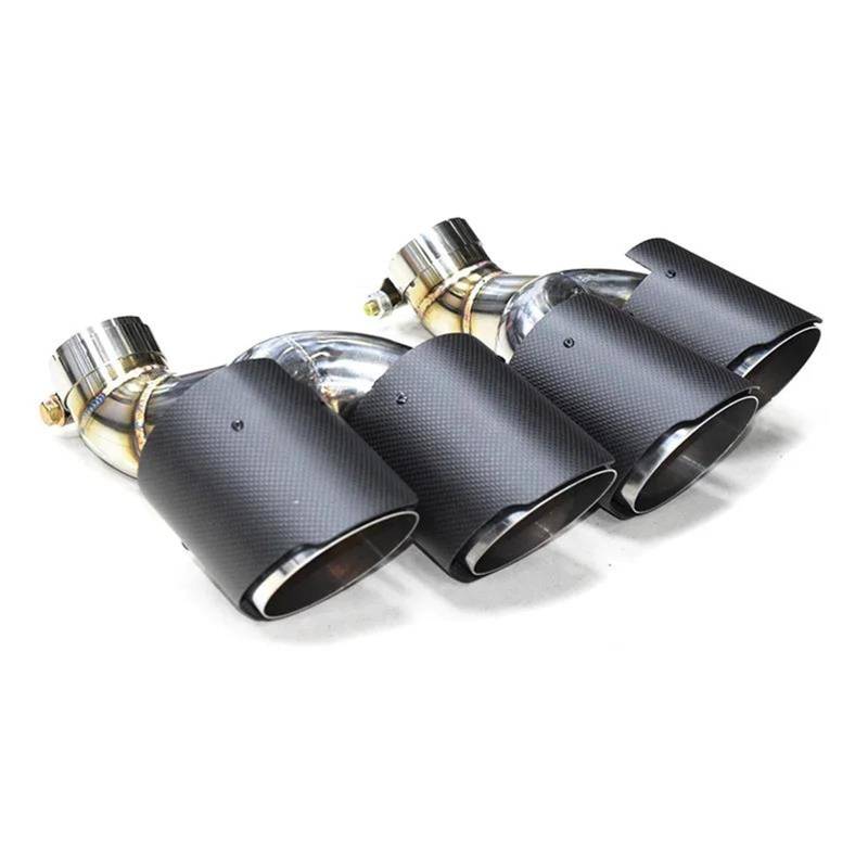 Auspuffblenden Quad Carbon Fiber Auto Auspuffblende Für A6 A7 C8 2020+ Schalldämpfer Spitze Auspuffanlage Düse Endrohr Spitzen Endrohrblende(Carbon C) von ZSKSJHSJ
