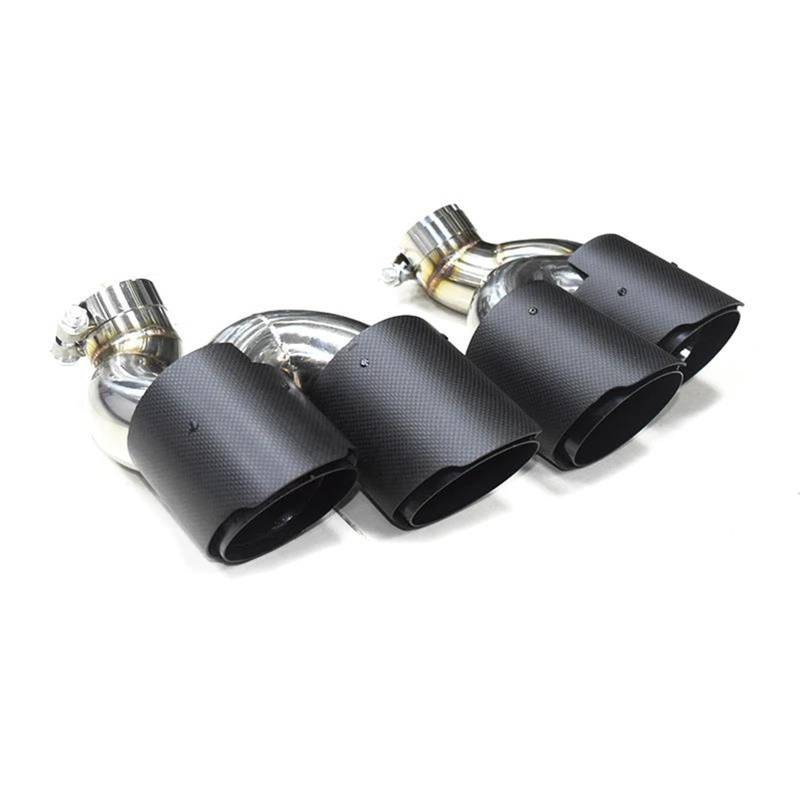 Auspuffblenden Quad Carbon Fiber Auto Auspuffblende Für A6 A7 C8 2020+ Schalldämpfer Spitze Auspuffanlage Düse Endrohr Spitzen Endrohrblende(Carbon D) von ZSKSJHSJ