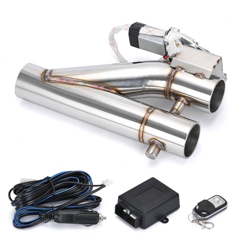 Auspuffblenden Universal 2 "2,25" 2,5 "3" Doppelventil Elektrisches Auspuff-Abschaltventil Auspuffrohr Schalldämpfer Kit Mit Drahtloser Fernbedienung Endrohrblende(2.25 Inch) von ZSKSJHSJ
