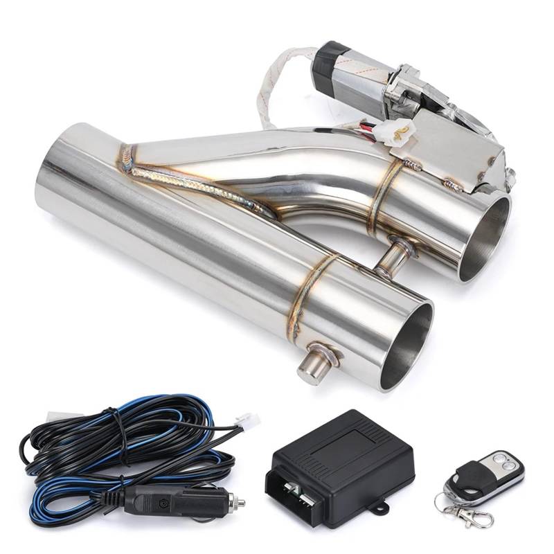 Auspuffblenden Universal 2 "2,25" 2,5 "3" Doppelventil Elektrisches Auspuff-Abschaltventil Auspuffrohr Schalldämpfer Kit Mit Drahtloser Fernbedienung Endrohrblende(2.75 Inch) von ZSKSJHSJ