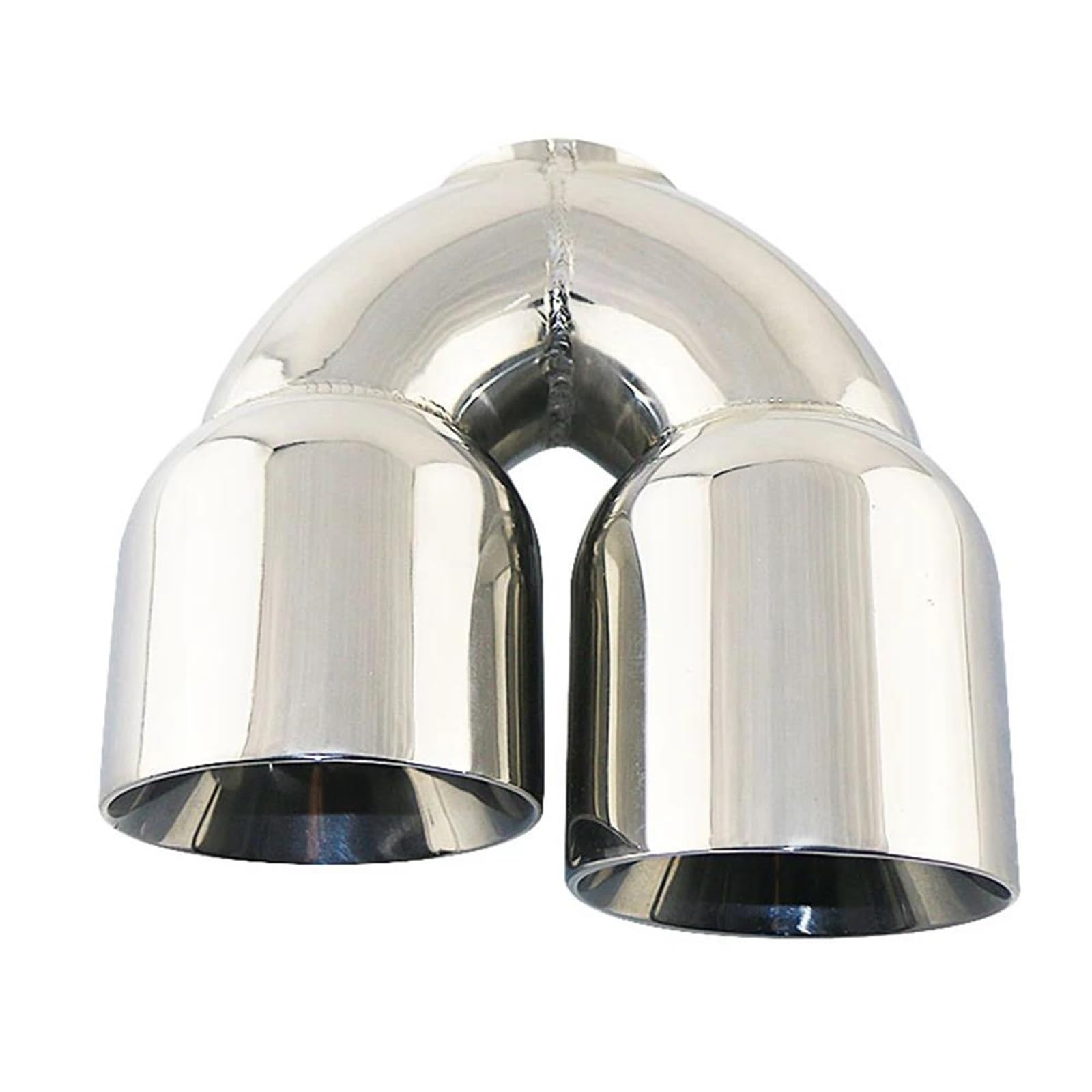 Auspuffblenden Universal-Auto-Auspuffblende Aus Edelstahl Schnittstelle 57 Mm Doppelauslass 89 Mm Schalldämpfer-Auspuffrohr Endrohrblende(Links) von ZSKSJHSJ