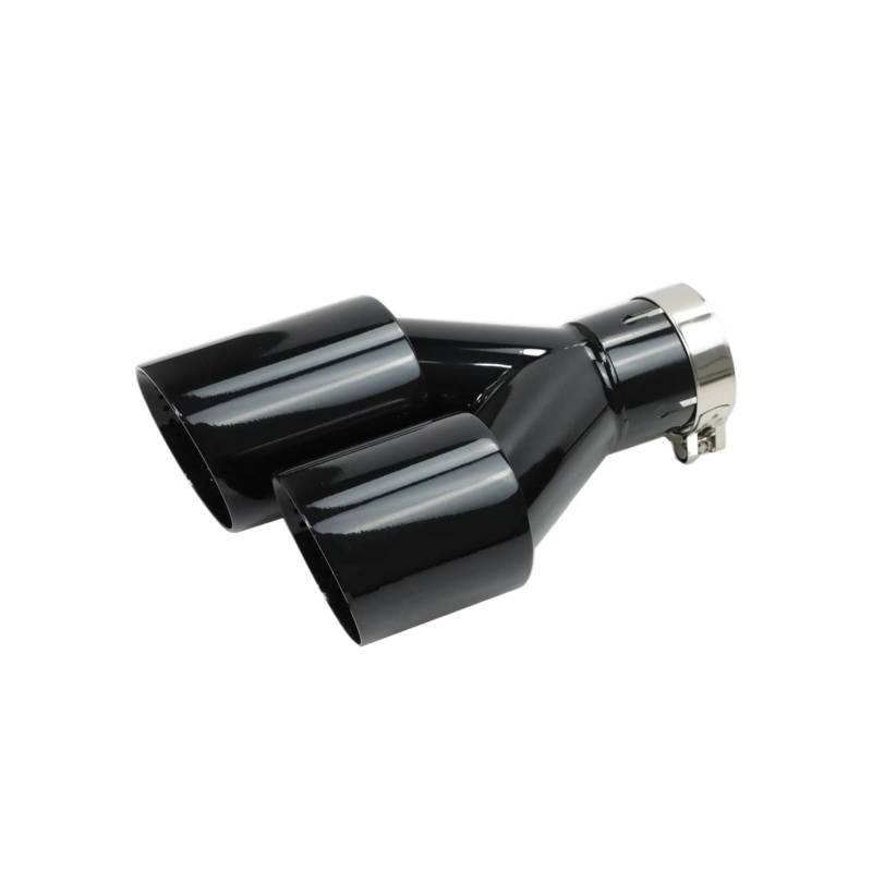 Auspuffblenden Universal-Auto-Auspuffenddüsen Des Schalldämpfer-Upgrades Schwarzer Edelstahl-Auspuff Racing Doppel-Auspuffspitzen Endrohrblende(Right in63-out89) von ZSKSJHSJ