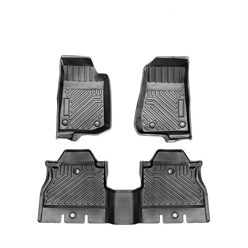 Autoteppich 3D TPE LHD Auto Bodenmatte Für Jeep Für Wrangler JL 2018 2019 2020 2021 Auto Fuß Pad Boden Liner Teppich 4 Tür Automatten von ZSKSJHSJ
