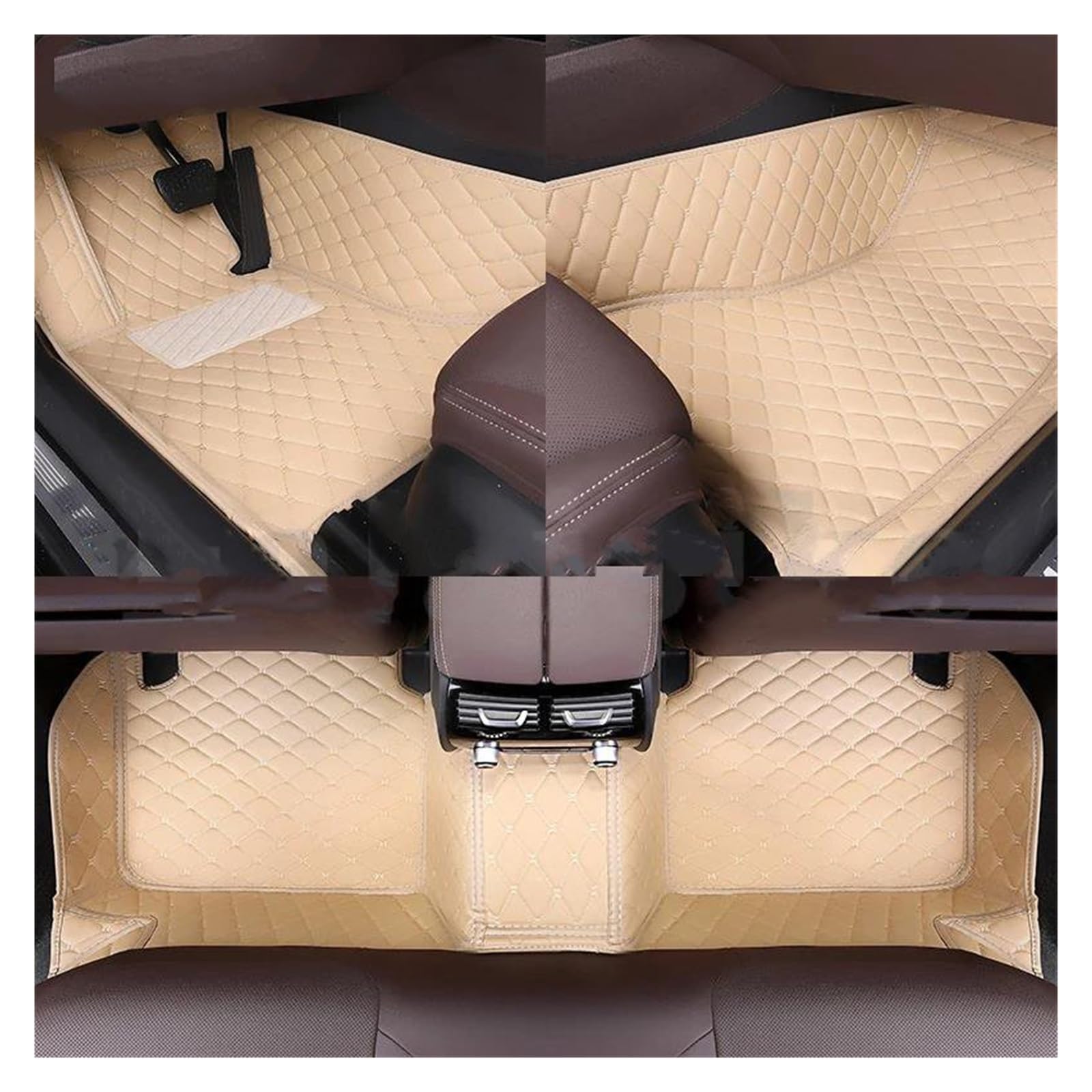 Autoteppich Auto-Bodenmatte Für Kia Für Sportage Alle Modelle 1993-2024 Für Sportage 3 4 Autoteppich Teppichzubehör Styling Innenteile Automatten(Beige) von ZSKSJHSJ