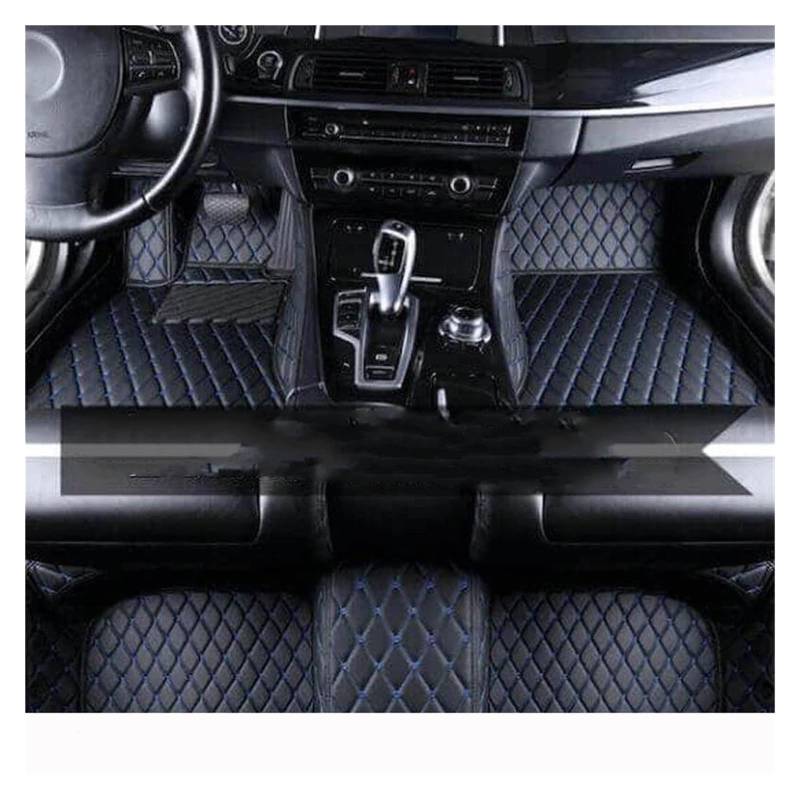 Autoteppich Auto-Bodenmatte Für Opel Für Corsa D 2007~2014 Wasserdichter Teppich Cubre Pisos para Autos Auto-Bodenmatte Innendekoration Autozubehör Automatten(Schwarz Blau) von ZSKSJHSJ