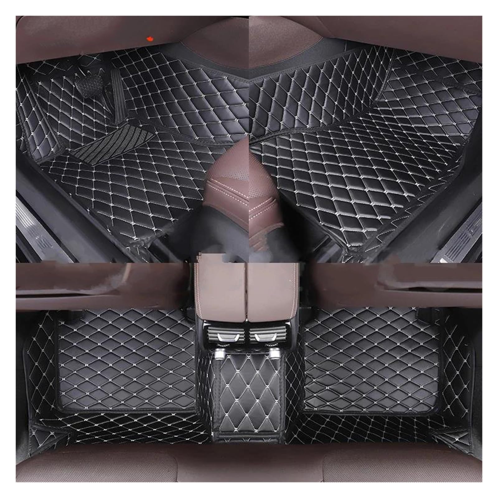 Autoteppich Auto-Bodenmatte Für Range Für Rover Für Evoque 2011-2024 Alle Modelle Autoteppiche Fußgängerbrückenzubehör Styling Innenteile Automatten(Black White) von ZSKSJHSJ