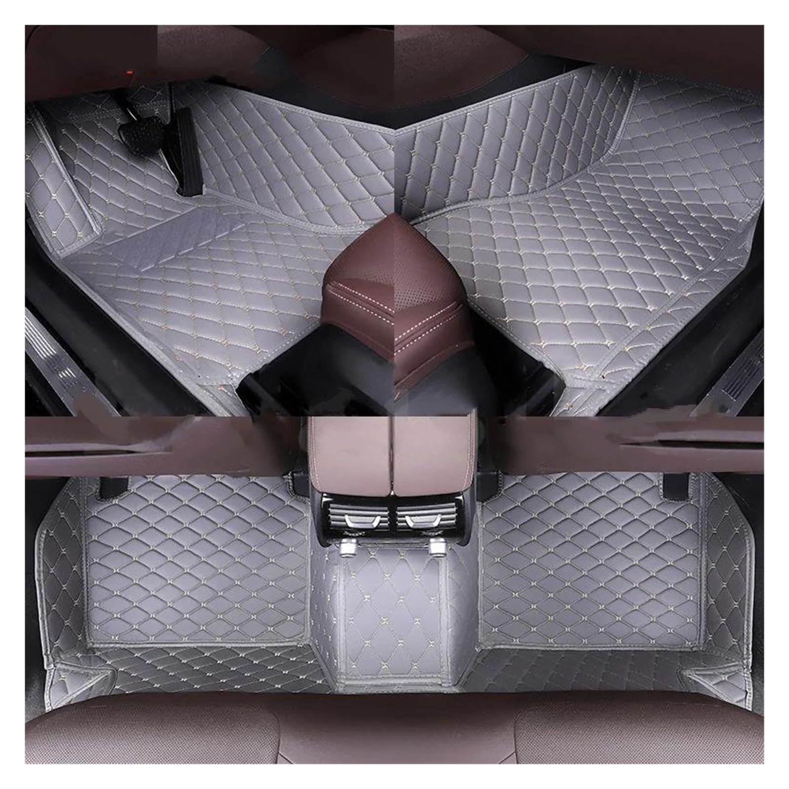 Autoteppich Auto-Bodenmatte Für Toyota Für Avanza 2003–2024 Alle Modelle Autoteppiche Fußgängerbrücken-Teppich Zubehör Styling Innenteile Automatten(Grey) von ZSKSJHSJ