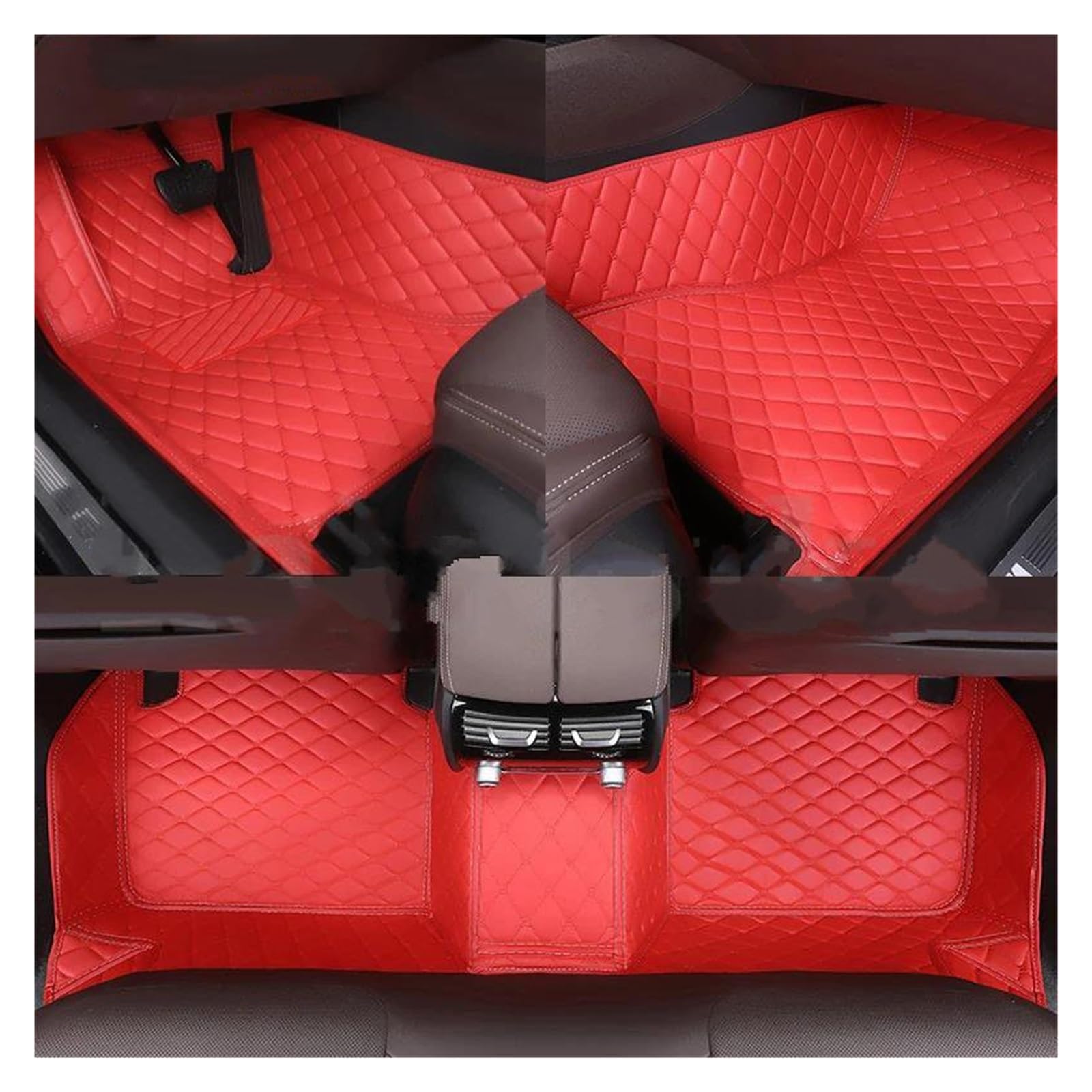 Autoteppich Auto-Fußmatten Für Cayenne Für 955 958 E Für Alle Modelle Autozubehör Styling Teppiche Teppich Teppich Innenteile Automatten(Rot) von ZSKSJHSJ