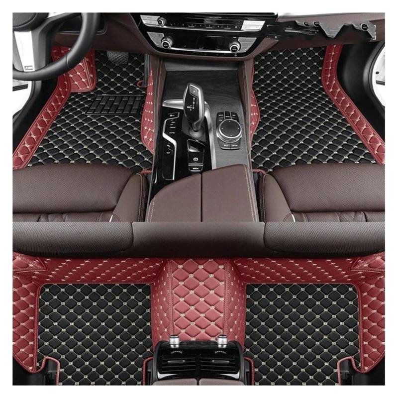 Autoteppich Auto-Fußmatten Für Nissan Für Note Für E-Power Für E13 2WD 4WD 2021~2023 wasserdichte Fußmatten Accesorios Auto Autozubehör Innenraum Automatten(Black Wine) von ZSKSJHSJ