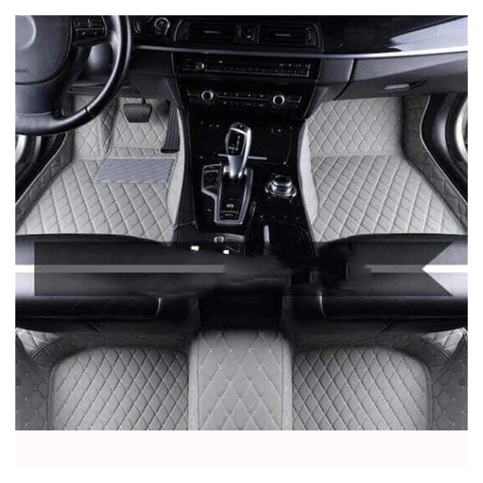 Autoteppich Auto-Fußmatten Für Q5 2009 2010 2011 2012 2013 2014 2015 2016 2017 Benutzerdefinierte Auto-Fußpolster Auto-Teppichabdeckung Automatten(Grau) von ZSKSJHSJ