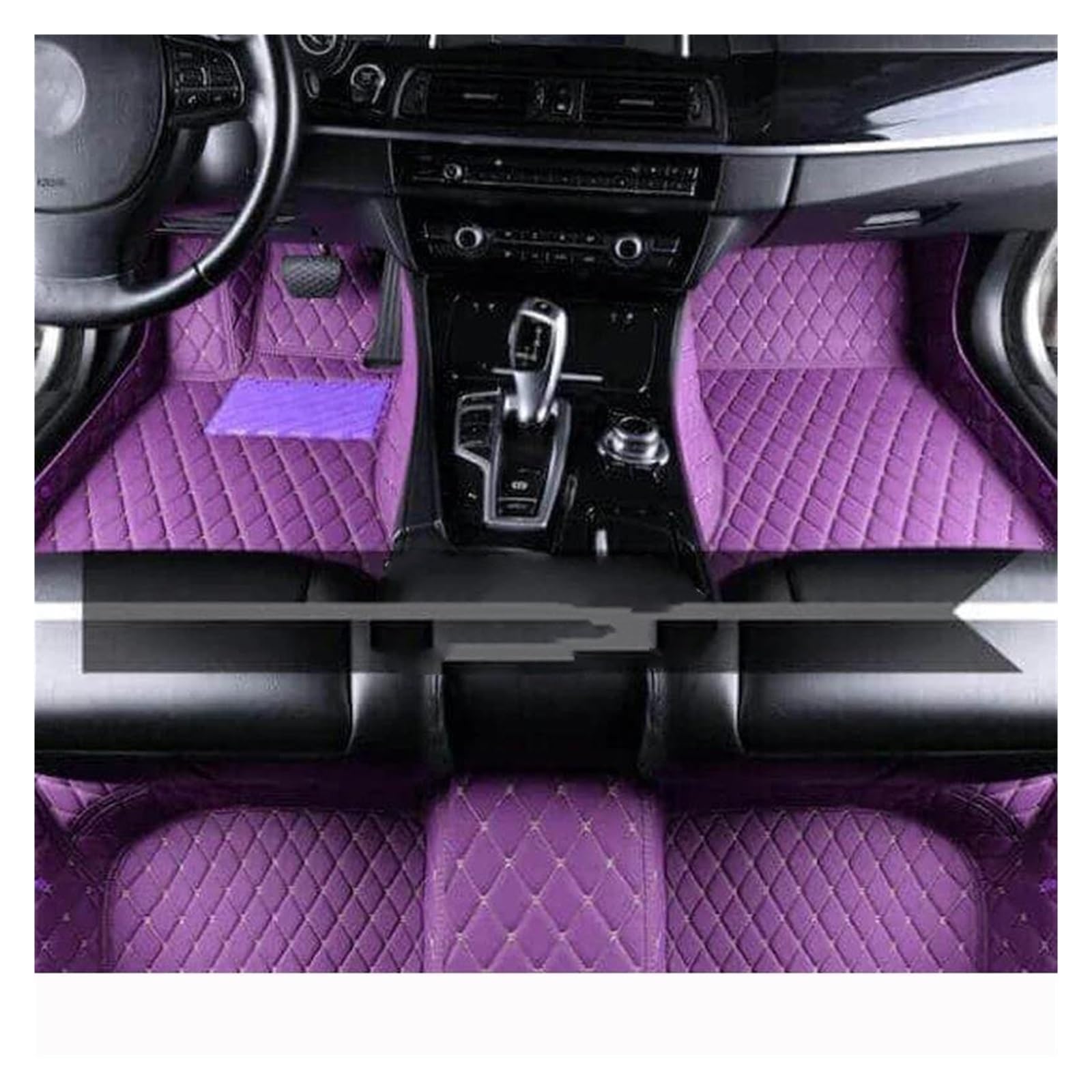 Autoteppich Auto-Fußmatten Für Q5 2009 2010 2011 2012 2013 2014 2015 2016 2017 Benutzerdefinierte Auto-Fußpolster Auto-Teppichabdeckung Automatten(Lila) von ZSKSJHSJ