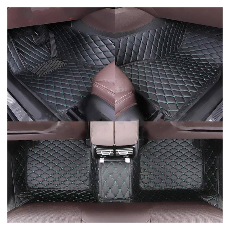 Autoteppich Auto-Fußmatten Für SEAT Für Ibiza 1991-2024 Alle Modelljahre Autozubehör Styling-Teppiche Teppich Teppich Innenteile Automatten(SCHWARZ GRÜN) von ZSKSJHSJ
