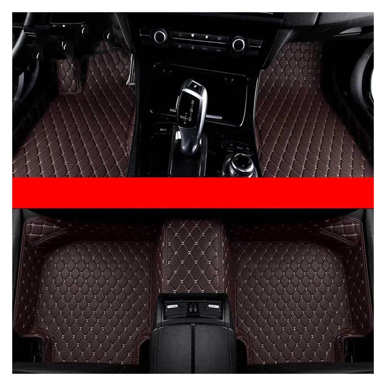 Autoteppich Autozubehör Fußteppich Für SQ5 2009-2024 Auto-Fußmatten Automatten(Kaffee) von ZSKSJHSJ