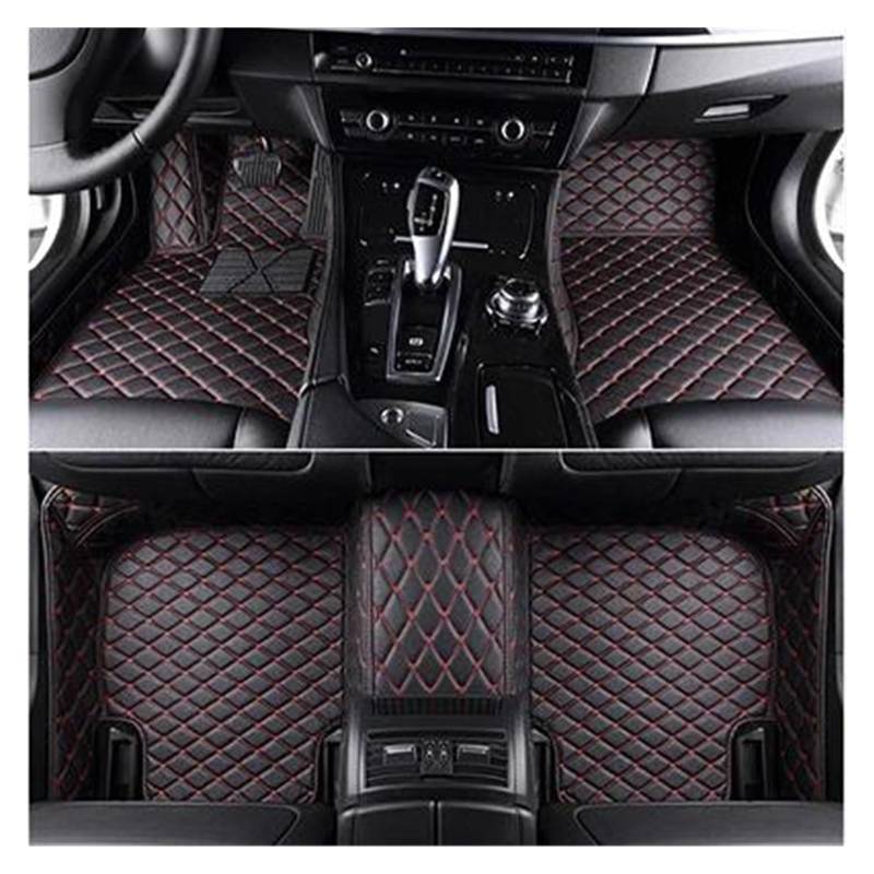 Autoteppich Benutzerdefinierte 3D-Volldeckung Auto-Fußmatten Für Kia Für Sportage 2018 2019 2020 Innenausstattung Teppich Automatten(Schwarz Rot) von ZSKSJHSJ