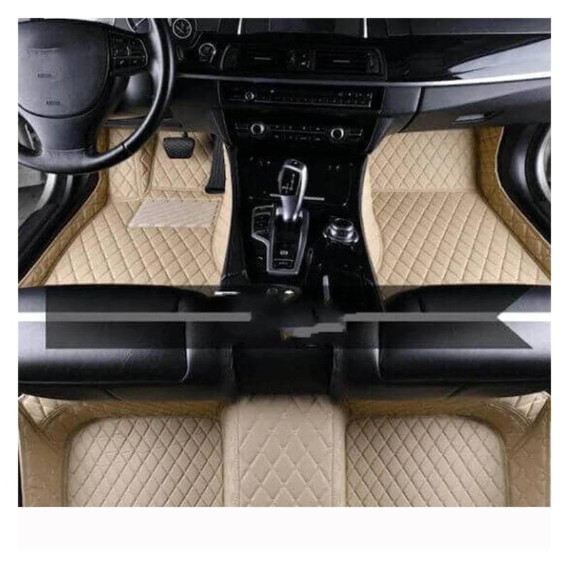 Autoteppich Für Dacia Für Jogger Für RJI 2021 2022 2023 Auto-Fußmatten Ledermattenbezüge Fußböden Automatte Autozubehör Innenausstattung Wandteppich Automatten(Beige) von ZSKSJHSJ