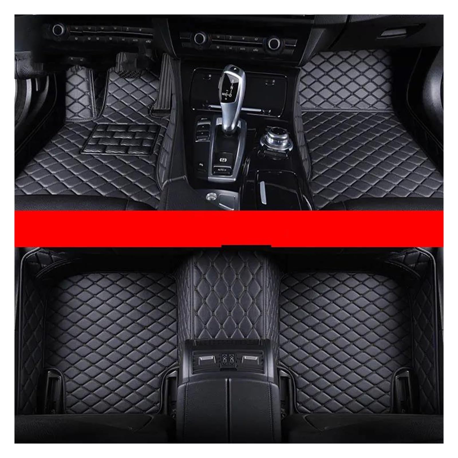 Autoteppich Für KIA Für Cadenza Für K7 2009-2013 2014 2015 2016 2017 2018 2019 2020 2021 Custom Car Fußmatten Auto Zubehör Fuß Teppich Automatten(Schwarz) von ZSKSJHSJ