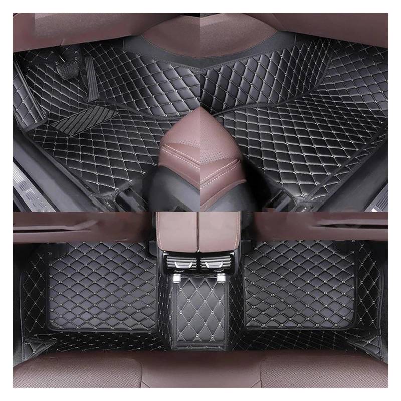 Autoteppich Für Kia Für NIRO 2017-2024 Alle Modell Custom Car Boden Matte Auto Teppich Teppich Fußgängerbrücke Zubehör Styling Innen Teile Automatten(Schwarzbeige) von ZSKSJHSJ
