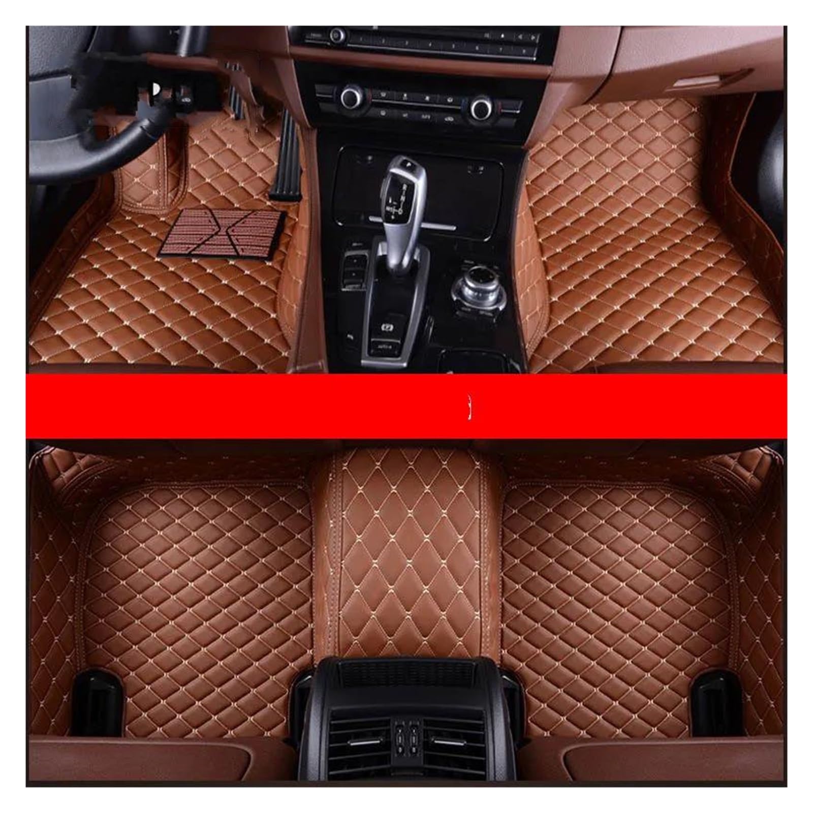 Autoteppich Für Lexus Für IST IS200 IS250 IS250C IS300 IS300H IS350 ISF ISC Custom Car Fußmatten Auto Zubehör Fuß Teppich Automatten(Braun) von ZSKSJHSJ
