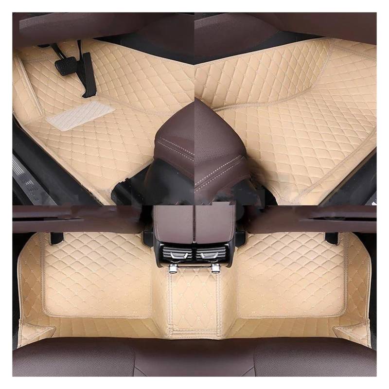 Autoteppich Maßgeschneiderte Auto-Bodenmatte Für Toyota Für Auris 2006–2020 Alle Modelle Autoteppiche Teppich Fußgängerbrücken-Teppich Zubehör Innenteile Automatten(Beige) von ZSKSJHSJ
