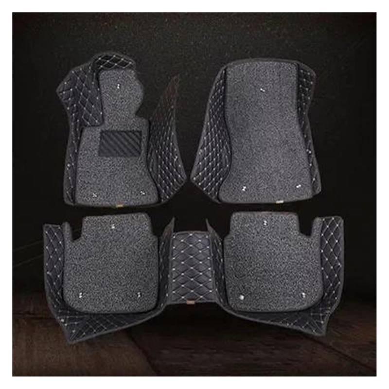 Autoteppich Zweilagige Individuelle 3D-Autofußmatten Für 7er-Reihe Für F01 2008-2015 Fußmattensatz Innenausstattung Automatten(Black Gray) von ZSKSJHSJ