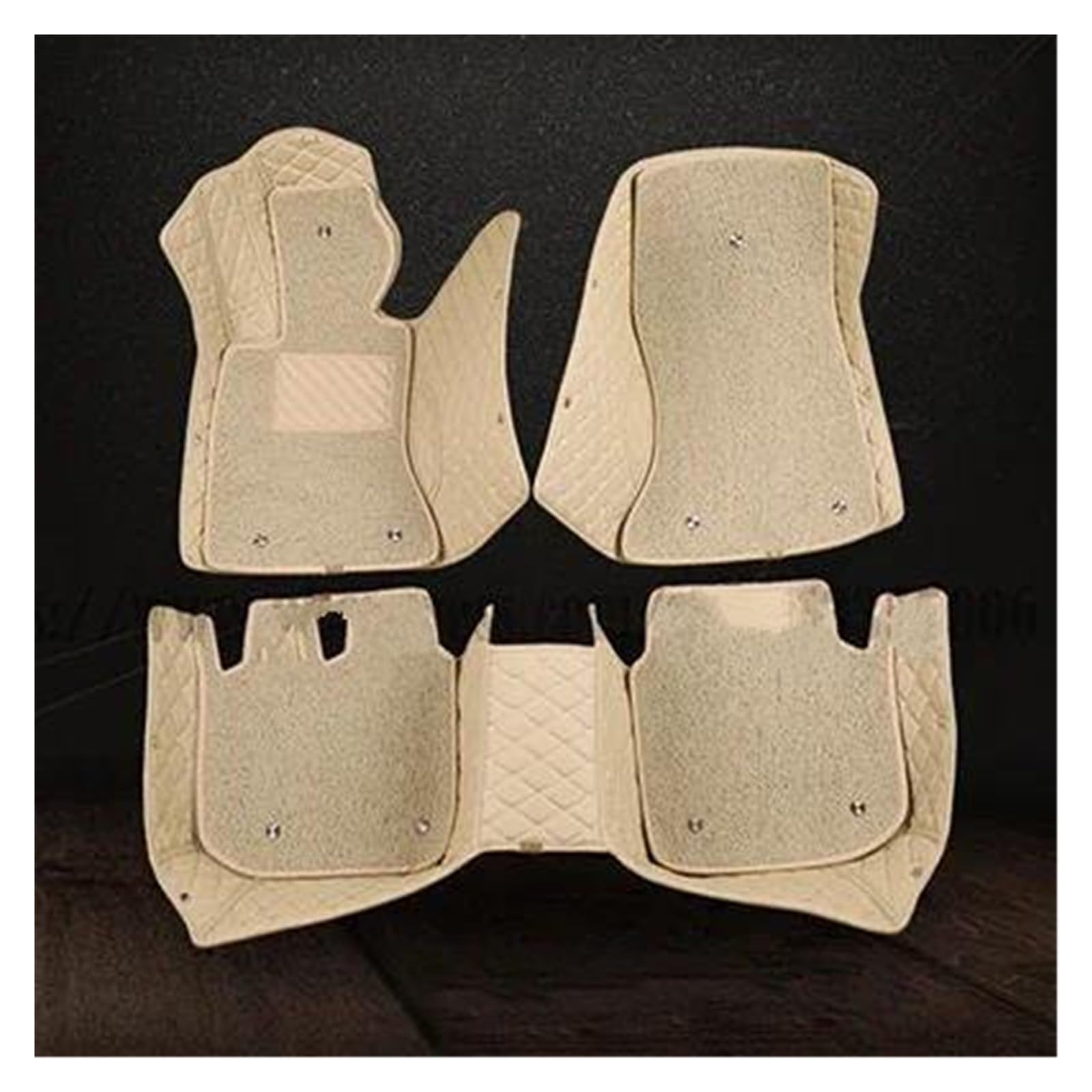 Autoteppich Zweilagige Individuelle 3D-Autofußmatten Für 7er-Reihe Für F02 Lang 2008-2015, Langes Fußmattenset, Innenausstattung Automatten(Beige) von ZSKSJHSJ