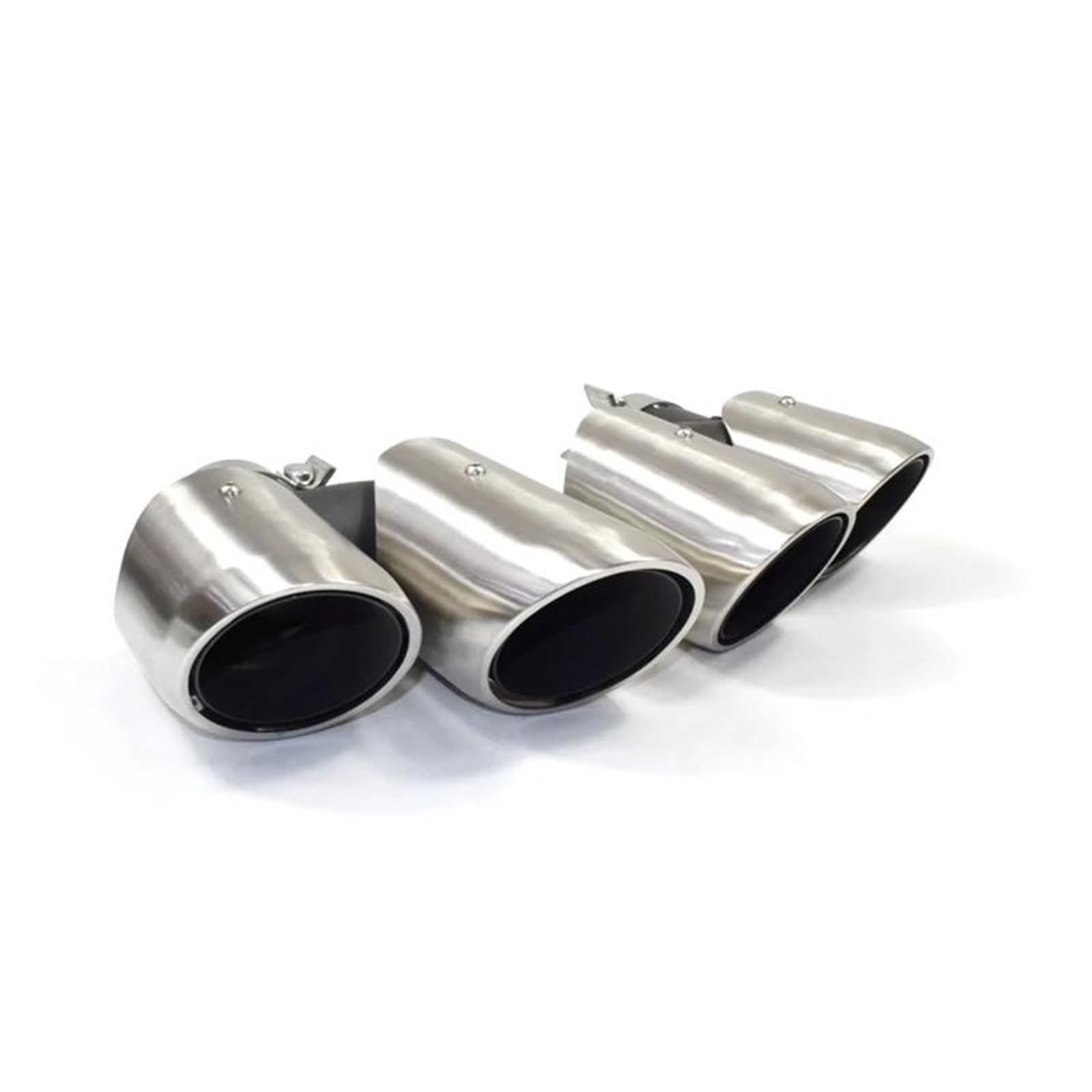 ZSKSJHSJ Auspuffblenden 1 Paar Dual Outlet Endrohre Für Macan 2014-2017 Schalldämpfer Spitze Endrohre Ersatz Auspuff System Düsen Endrohrblende(S Silver A) von ZSKSJHSJ