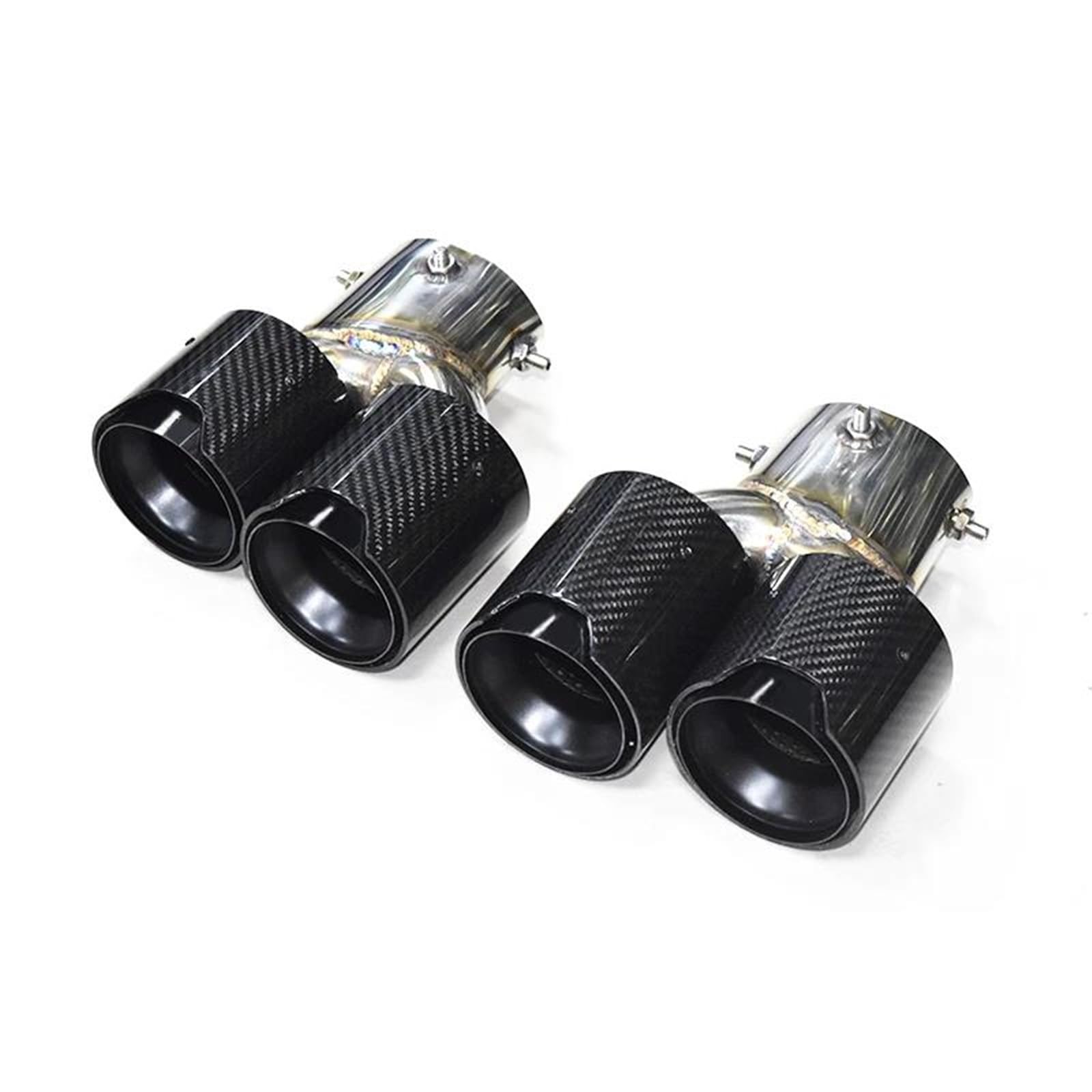 ZSKSJHSJ Auspuffblenden 1 Paar Quad-Auspuffendrohre Für M340i G20 G21 G23 Für M440i G42 Für M240i 2020 + Endrohrspitzen Schalldämpfer-Abgassystem Endrohrblende(Carbon B) von ZSKSJHSJ