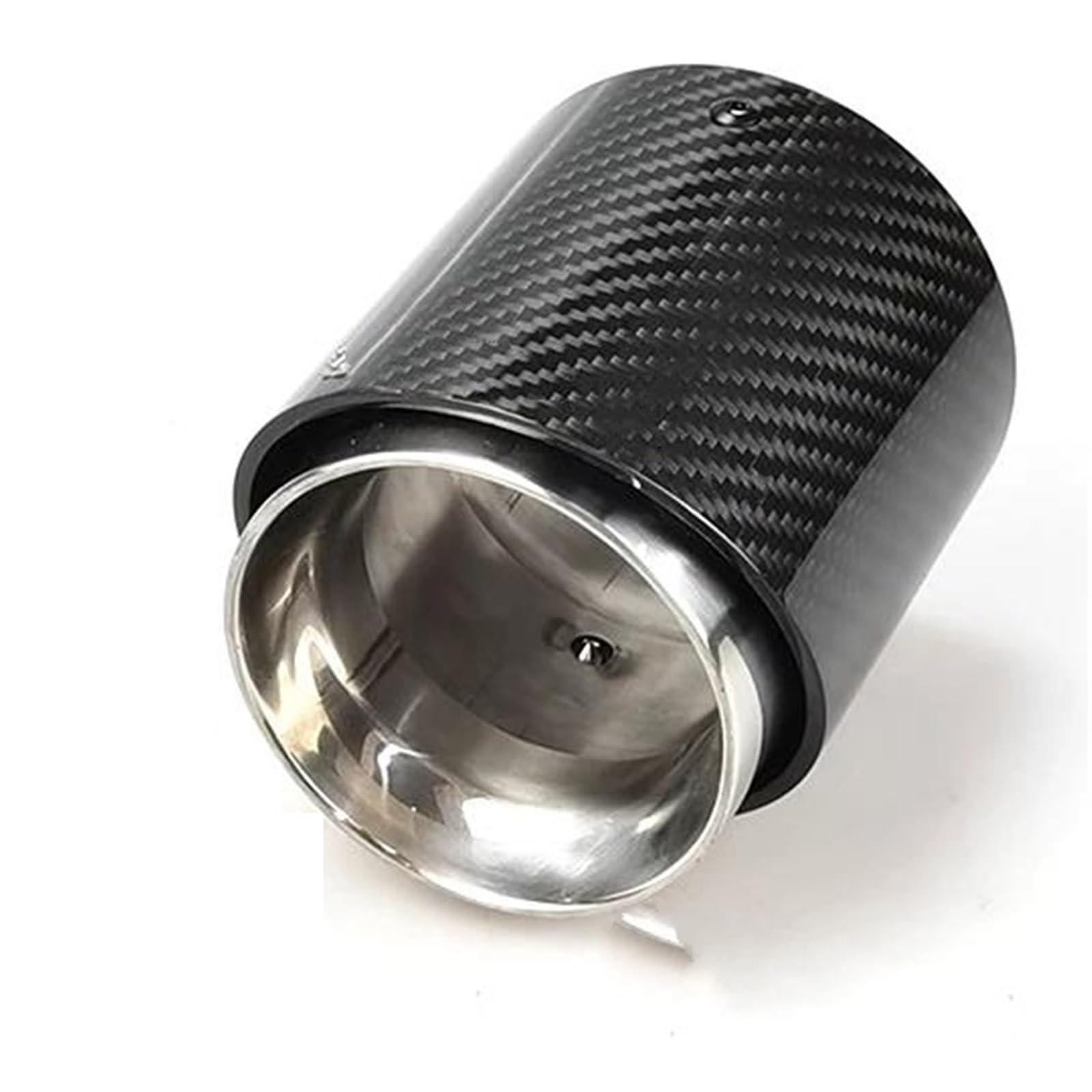 ZSKSJHSJ Auspuffblenden 1 Stück Carbon Fiber Auspuff Schalldämpfer Tipps Fit Für Mini Für Cooper Für F54 F55 F56 F57 F60 R55 Endrohrblende(Silver- In72mm) von ZSKSJHSJ