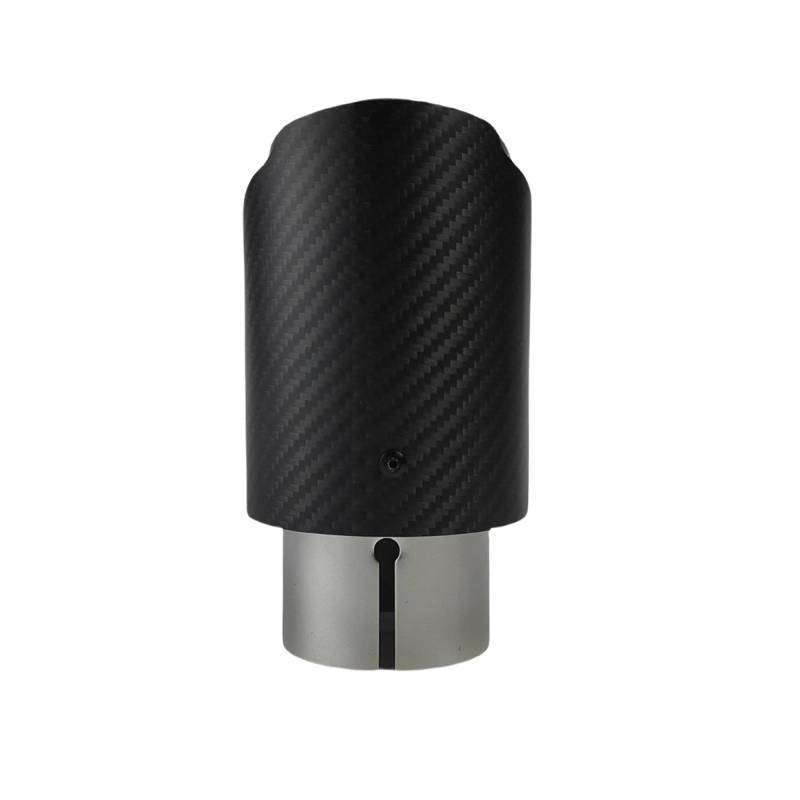 ZSKSJHSJ Auspuffblenden 1 Stück Universal Schalldämpfer Sandstrahl Twill Matt Schalldämpfer Auspuffdüse Spitze Auto Schwanz Kehle Edelstahl Endrohrblende(60mm-101mm) von ZSKSJHSJ