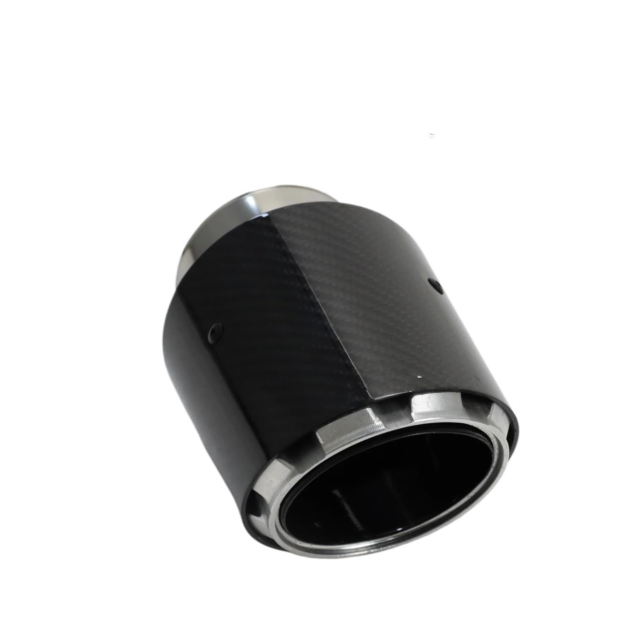 ZSKSJHSJ Auspuffblenden Auto Universal Auspuff Endrohr Schalldämpfer Düsen Auspuff Racing Schwarz Carbon Fiber Auspuff Tipps Endrohrblende(Silver 63-89) von ZSKSJHSJ