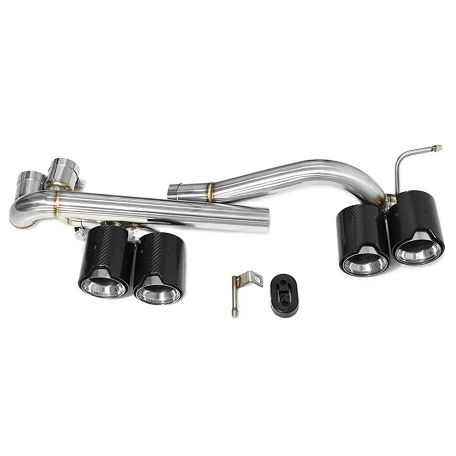 ZSKSJHSJ Auspuffblenden Autoauspuffrohr Aus Edelstahl 304 Für E90 E92 E93 320i 325i Für M3 Für M4 Look Dual Bis Quad Auspuffspitze Schalldämpfer Abgassystem Endrohrblende(Carbon B) von ZSKSJHSJ