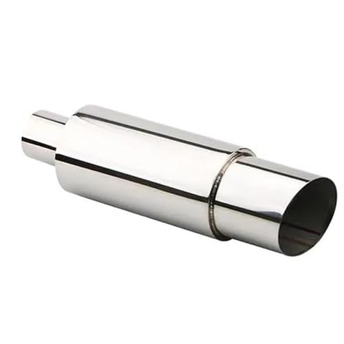 ZSKSJHSJ Auspuffblenden Farbe Schwarz 55mm Auto Auspuff Schalldämpfer Resonator Schalldämpfer Schalldämpfer Spitze Auspuff Endrohr Schalldämpfer Spitze Universal Endrohrblende(Silber) von ZSKSJHSJ