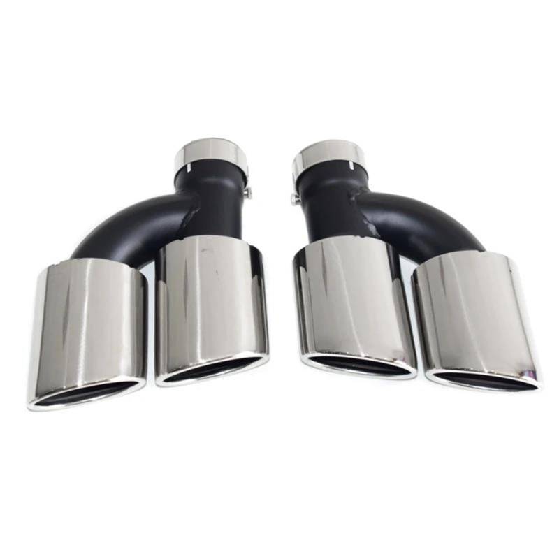 ZSKSJHSJ Auspuffblenden Für A4 A5 A6 A7 Für S4 S5 S6 S7 Rohrmodifikation Quad-Endrohr Schwarz Schalldämpferspitze Auspuffkopf Endrohrblende(Silber) von ZSKSJHSJ