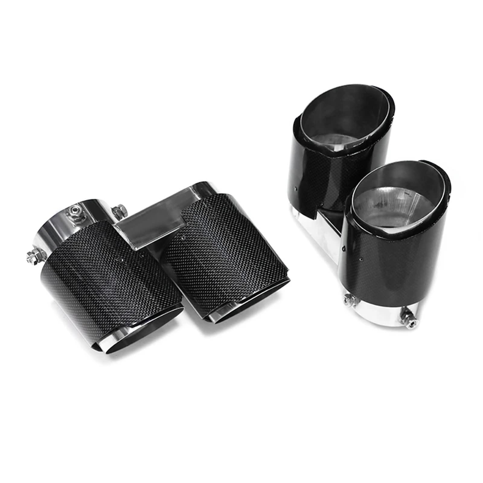 ZSKSJHSJ Auspuffblenden Für X5 G05 X6 G05 Quadratisches Auspuff-Upgrade Sport 4-Auslass-Endrohr Aus Edelstahl Schalldämpfer-Abgasanlage Endrohrblende(Carbon A) von ZSKSJHSJ